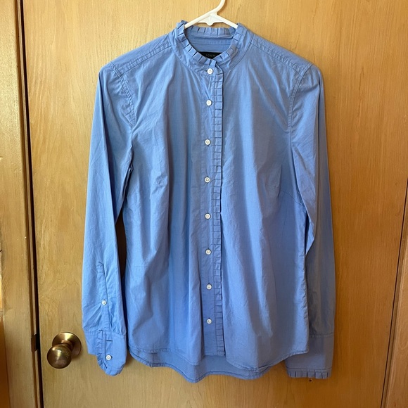 J.Crew Ruffled Button Down Poplin Shirt - Picture 3 of 7